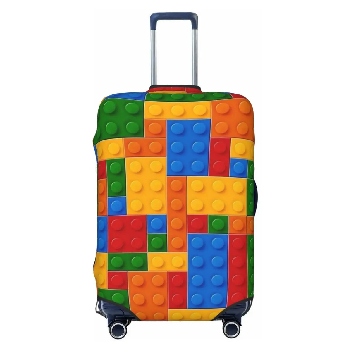 

Building Blocks Toy Pieces Print Suitcase Cover Practical Cruise Trip Protection Luggage Supplies Vacation