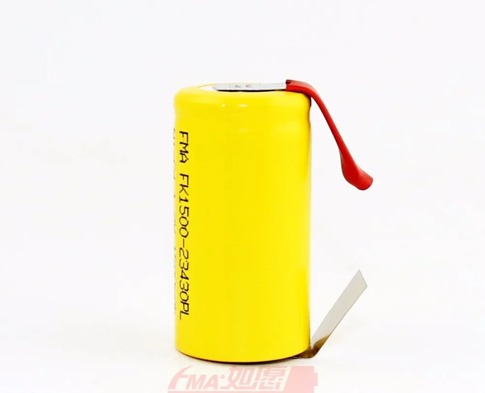 2Pcs Ni-Cd Sub C SC 1.2V 1200mAh 1500mAh 1800mAh Rechargeable Battery w/tab For Emergency Exit Light Backup power