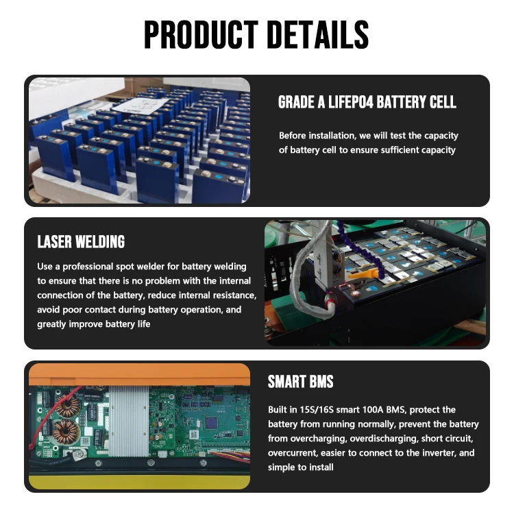 SOEC 6000 cykli System słoneczny off-grid 15KWh bateria litowa LifePO4 48V 300Ah Powerwall domowa bateria magazynująca energię z BMS