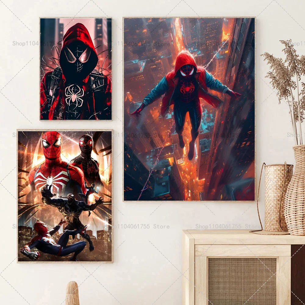 1PC frameless Canvas,Marvel Classic Movie SpiderMan Wall Art Posters Avengers Superhero Home Decor Canvas Painting Picture Print - view 2