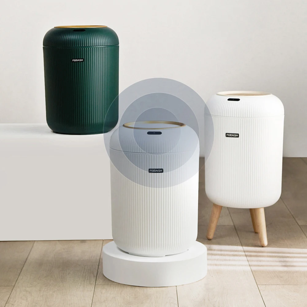 Sensor automático Smart Dustbin, antiderrapante Footbed, Lixo pode Dispenser, Lixo elétrico Bin para cozinha, sala de estar, 10L