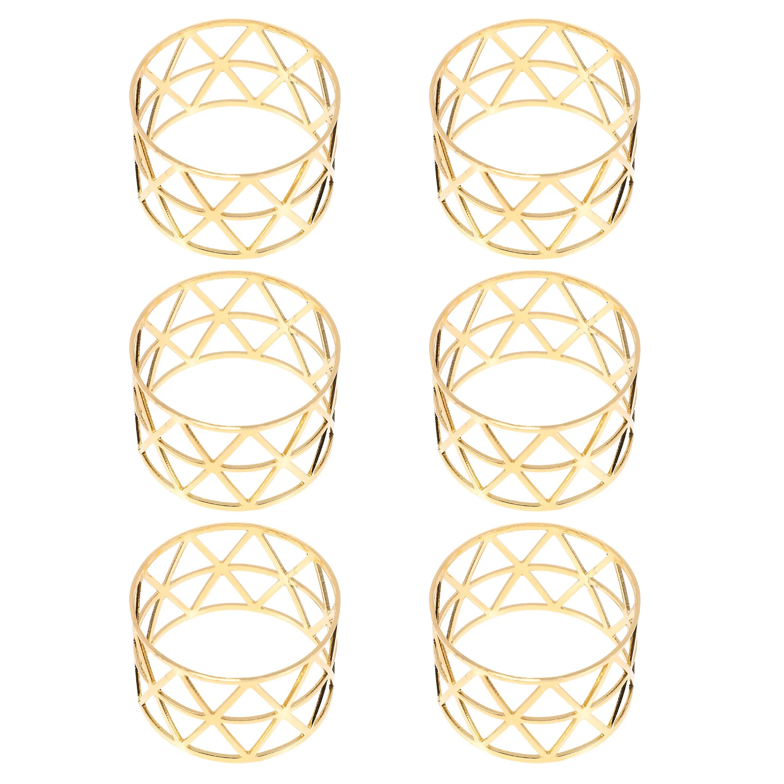 6 قطعة حلقات المناديل سبيكة أنيقة منديل أبازيم حفل زفاف طاولة طعام ديكور لوازم لوازم الحفلات