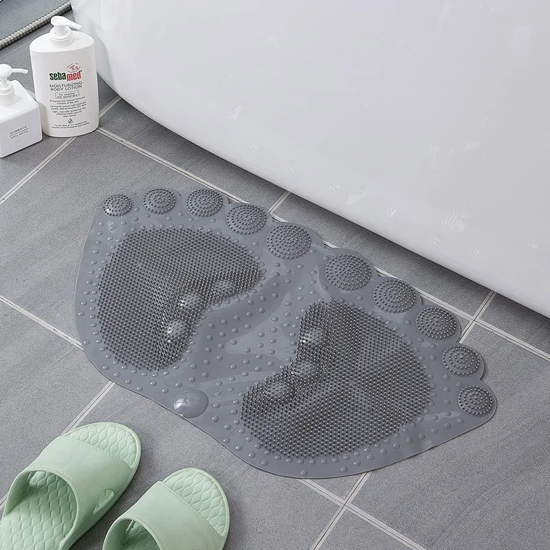 PVC Soft Non Slip Anti Bacterial and Massage Silicone Bath Mat Shower Mat with Strong Suction Cups