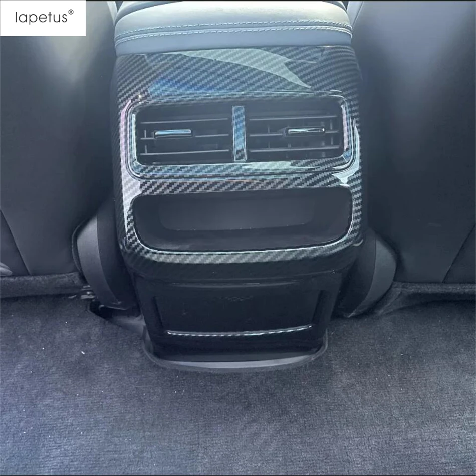 

Заднее сиденье, розетка кондиционера переменного тока, противоударная панель, накладка для BYD Seal EV 2022 2023 2024, аксессуары из АБС-пластика из углеродного волокна