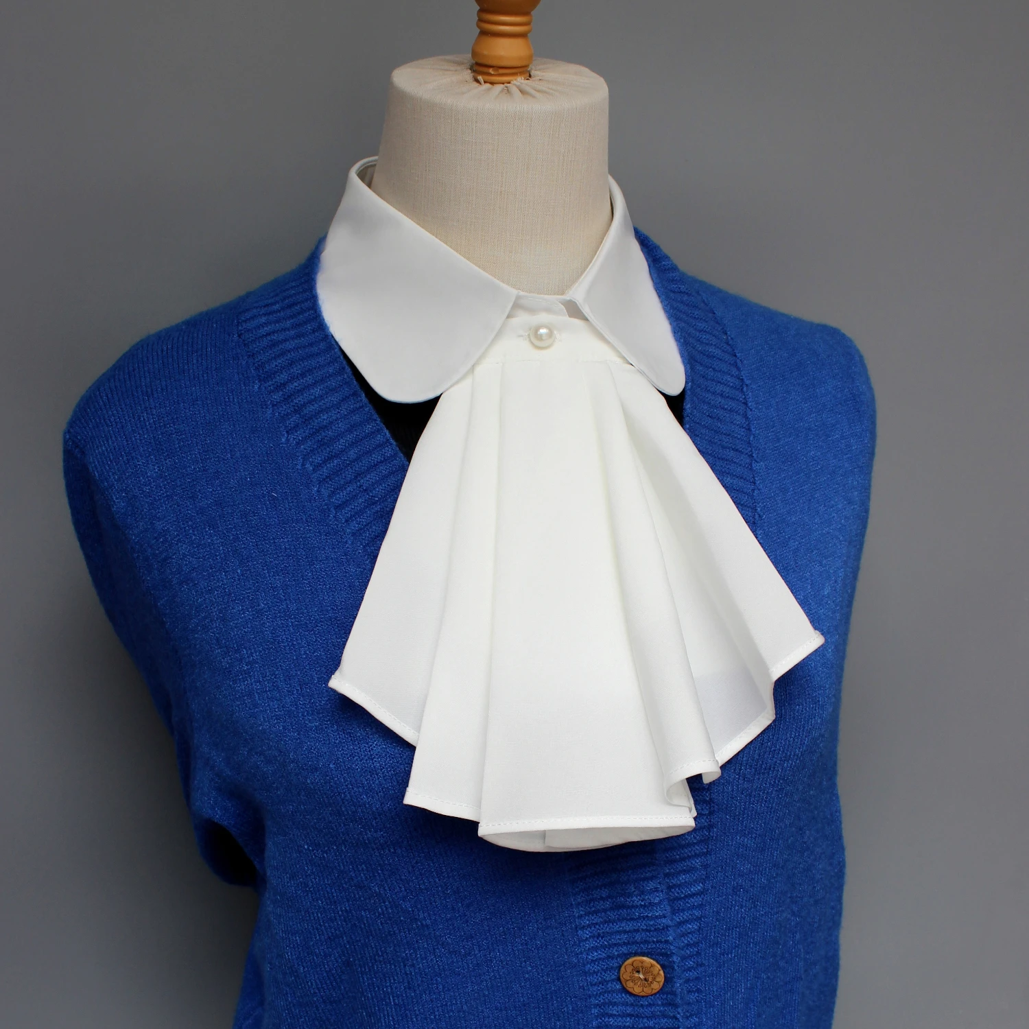 1 Piece White Renaissance Detachable Ruff Collar