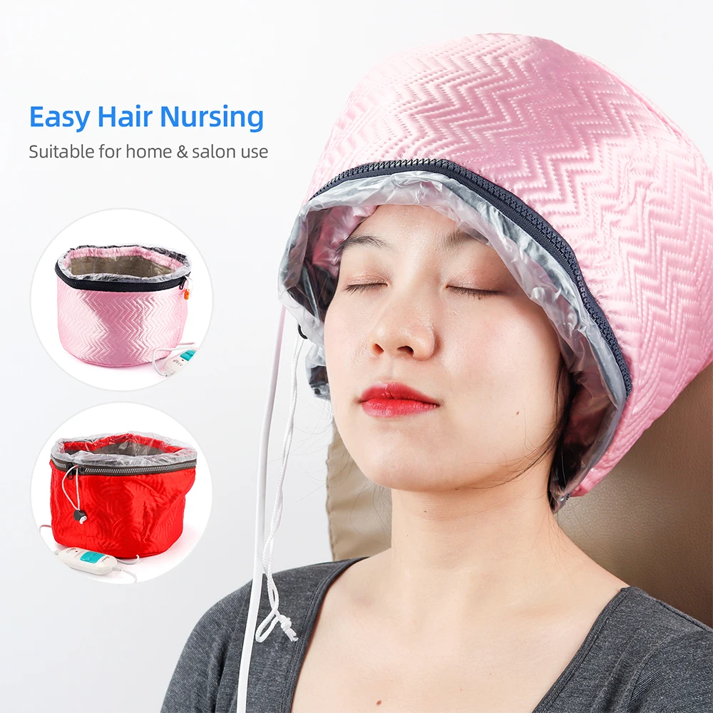 

Electric Hair Thermal Treatment Beauty Steamer SPA Nourishing Hair Care Cap Waterproof Anti-electricity Control Heating Baked Oi