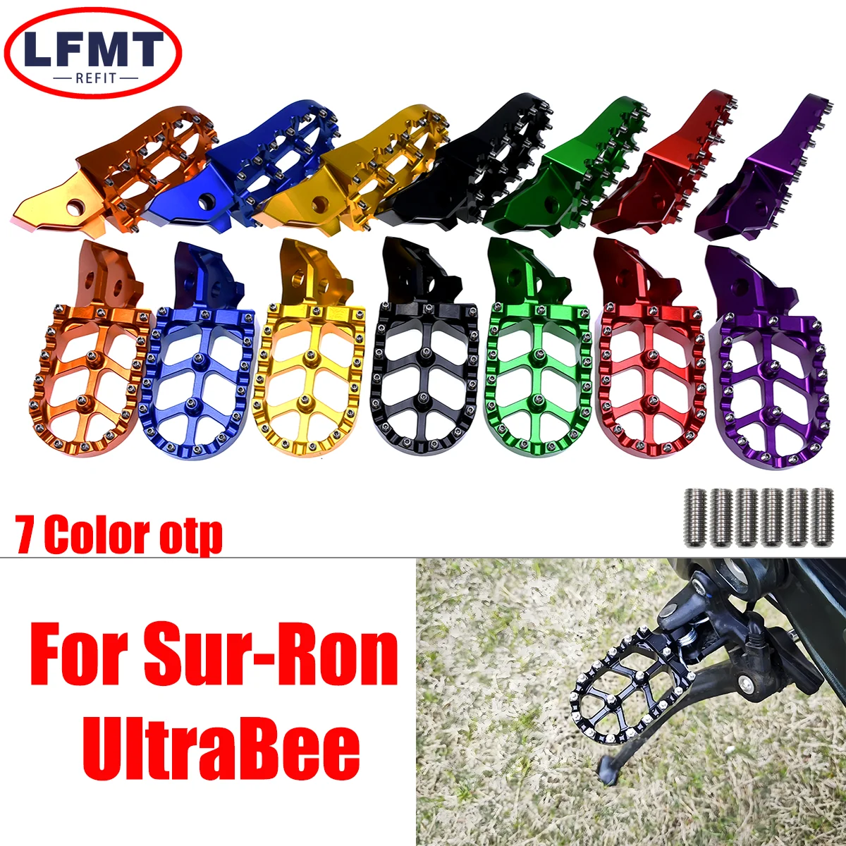 

Motorcycle Parts Footrest For Surron Ultra Bee Sur-Ron Foot Pegs Footpegs Rests Pedals Pegs Electric Vehicle Enduro Dirt Bike