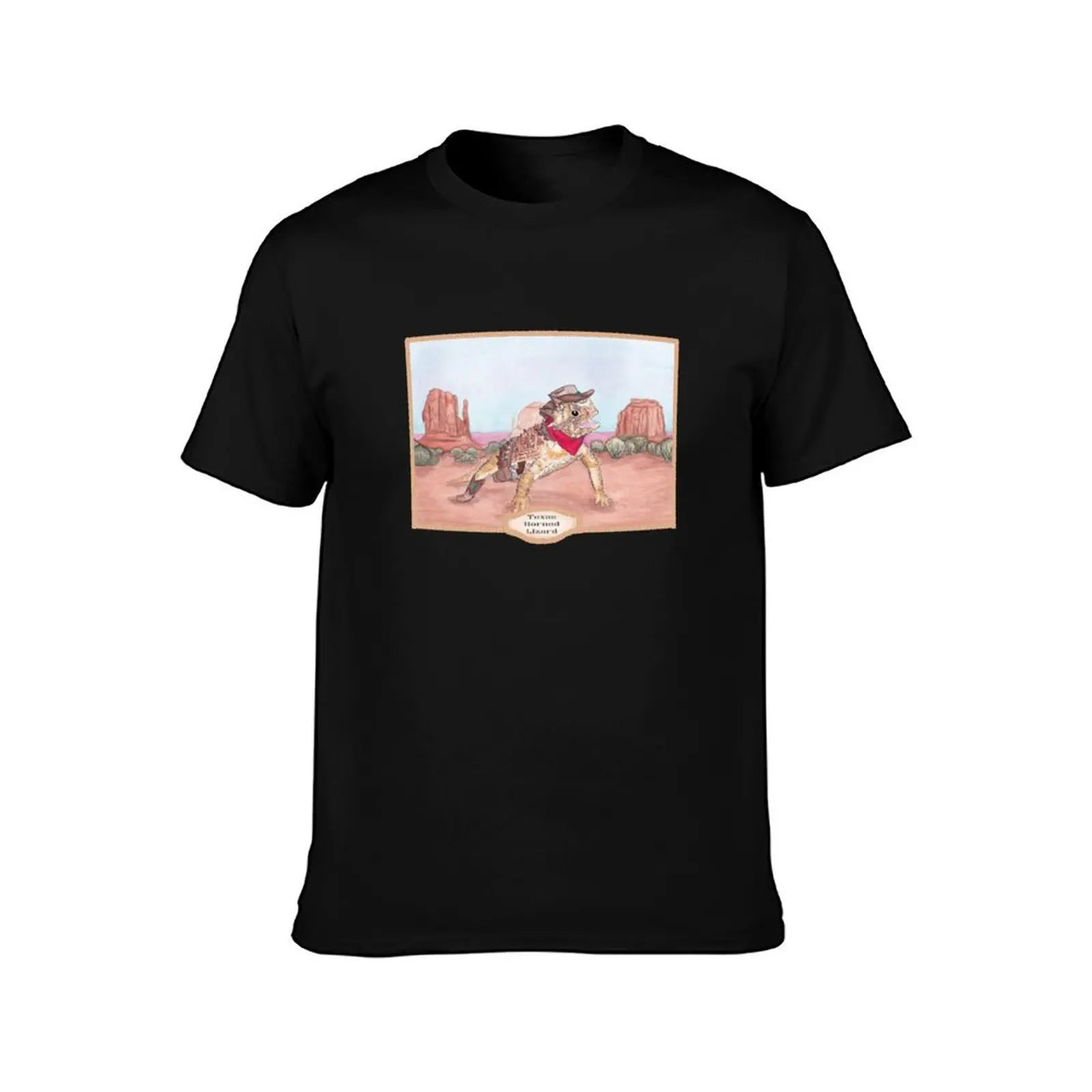 Cowboy Horned Lizard T-Shirt Plus Size Non-Shrink T-Shirt