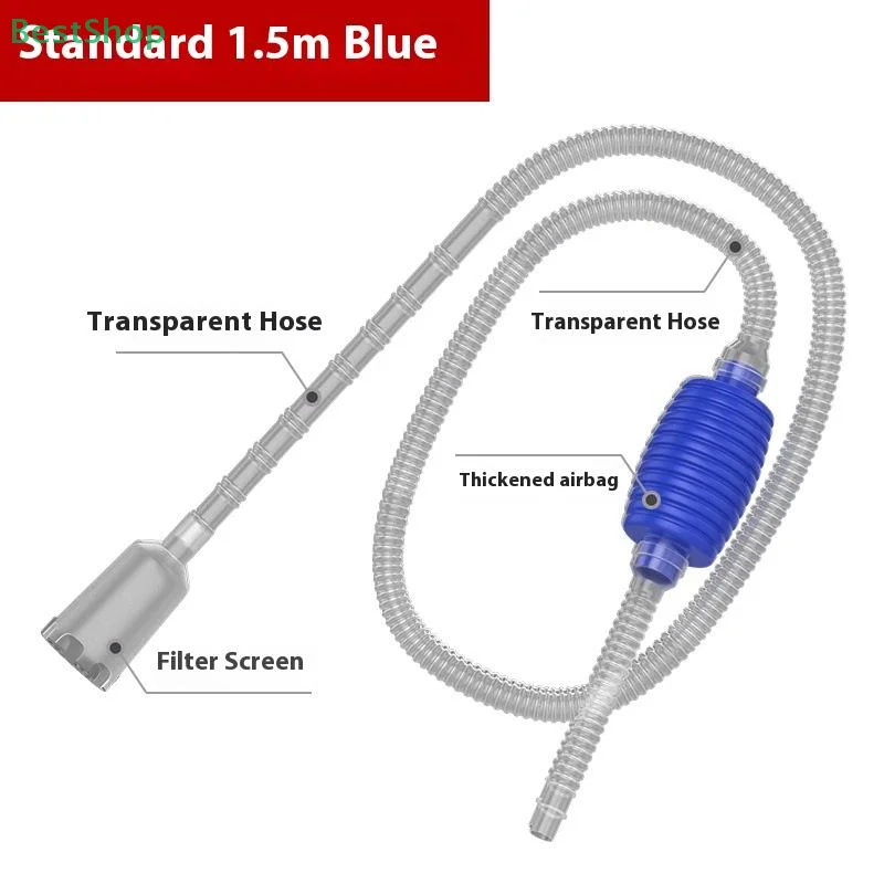 ♥ Aquarium Aquarium Siphon Staubsauger Halbautomatischer Aquarium Pumpenreiniger Manueller Wasserwechsler