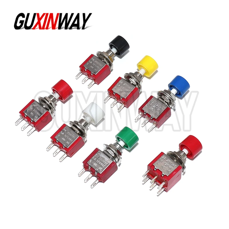 5PCS 3Pin 6pin C-NO-NC 6MM Mini Momentary Automatic return Push Button Switch ON-(ON) 2A 250VAC/5A 120VAC