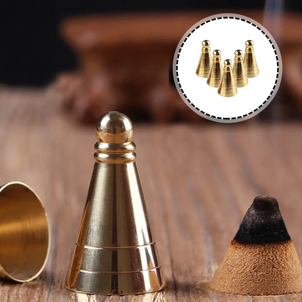 

5 Pcs Incense Burner Taxiang Mold Household Agarwood Kit Brass Cone Molds Golden Forming Moulds