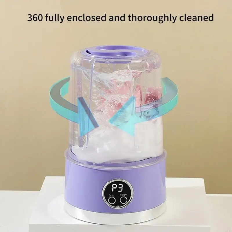 A2ue Washing Machine Operazione cordless ricaricabile per asciugamani calzini abiti da bambino