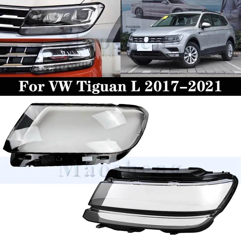 

Передний бампер, крышка фары для VW Tiguan L 2017-2021, крышка, абажур, фара, стеклянная головная фара, колпачки для линз