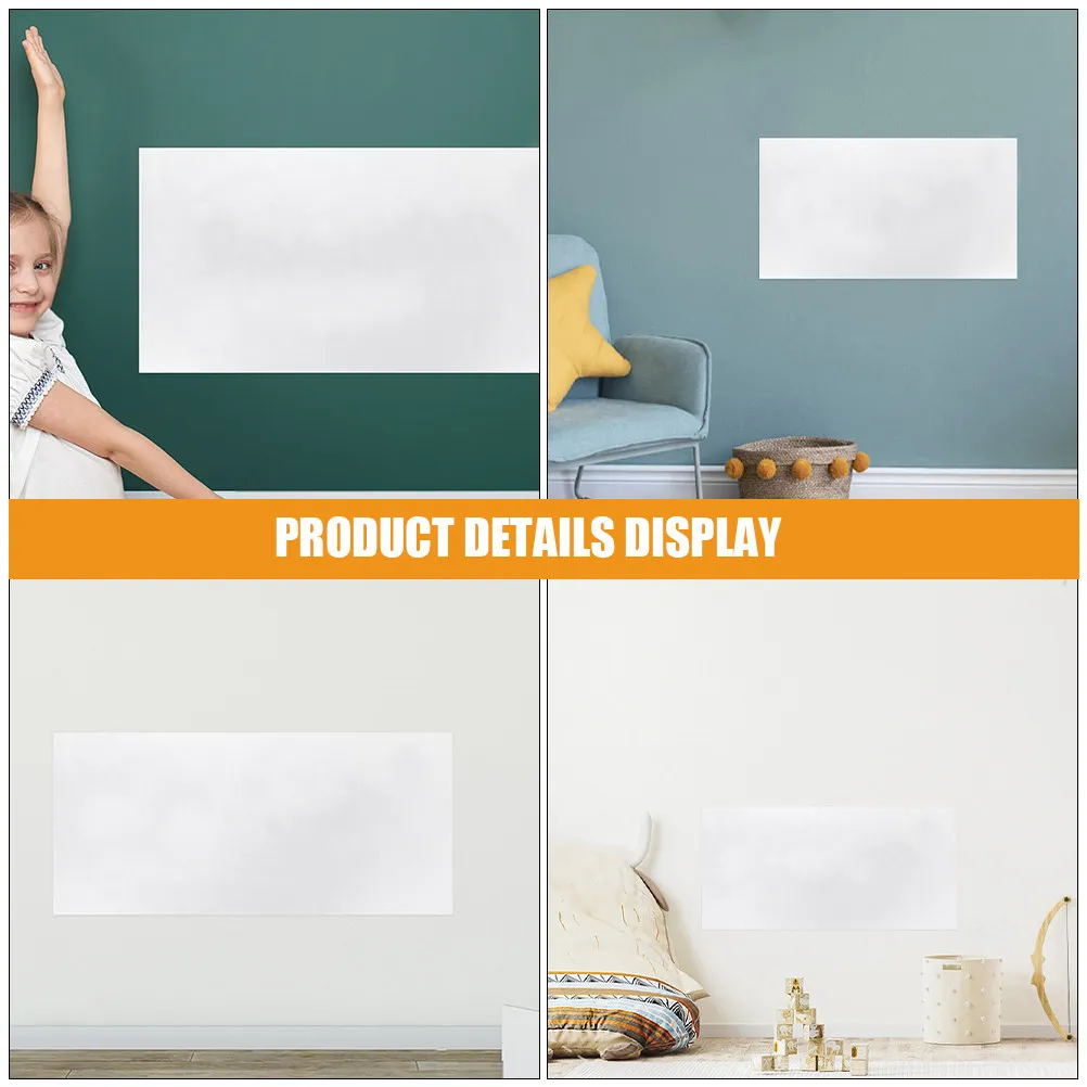4Pcs Removable Whiteboard Sticker Dry Erase Wall Film Electrostatic Technology Smooth Writing Surface for Education Office