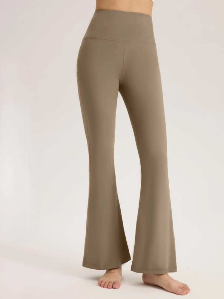 Yoga Pants Sports Flared Pants with Sexy Lines Lifting Buttocks Sports Tight  Leggings Women High Waisted Elastic Fitness Pants