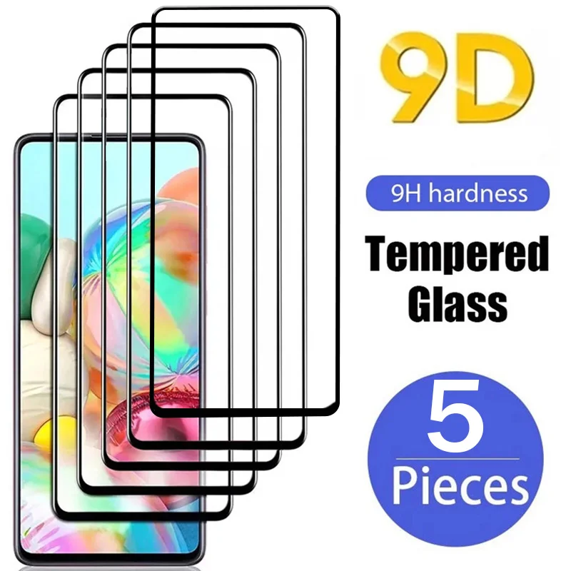 5PCS Screen Protector for Redmi Note 12 11 10 9 8 Pro Plus 5G 11S 10S 9S Tempered Glass for Redmi 10 9 9A 9C 10C A1 Plus K60 Pro