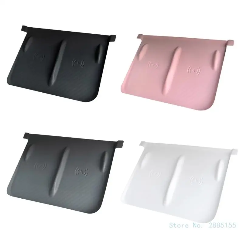 Wireless Charging Mat for Model Y Model 3 Anti-Skid Silicone Mat,Center Console Wireless Charger Cover