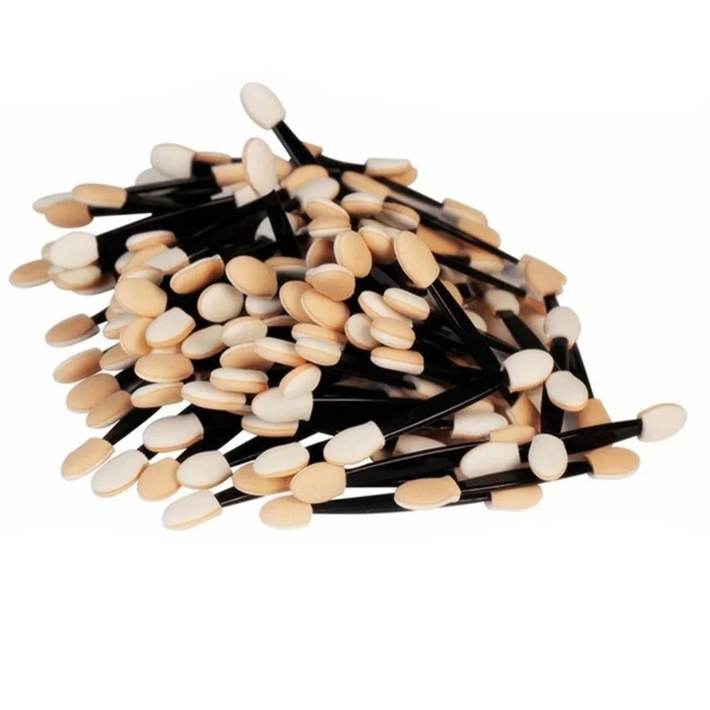 10/30/50PCS Dual Sided Eyeshadow Brush Set Soft Nylon Sponge Tip Portable Cosmetic Applicator Blending Eye Makeup Beauty Tools