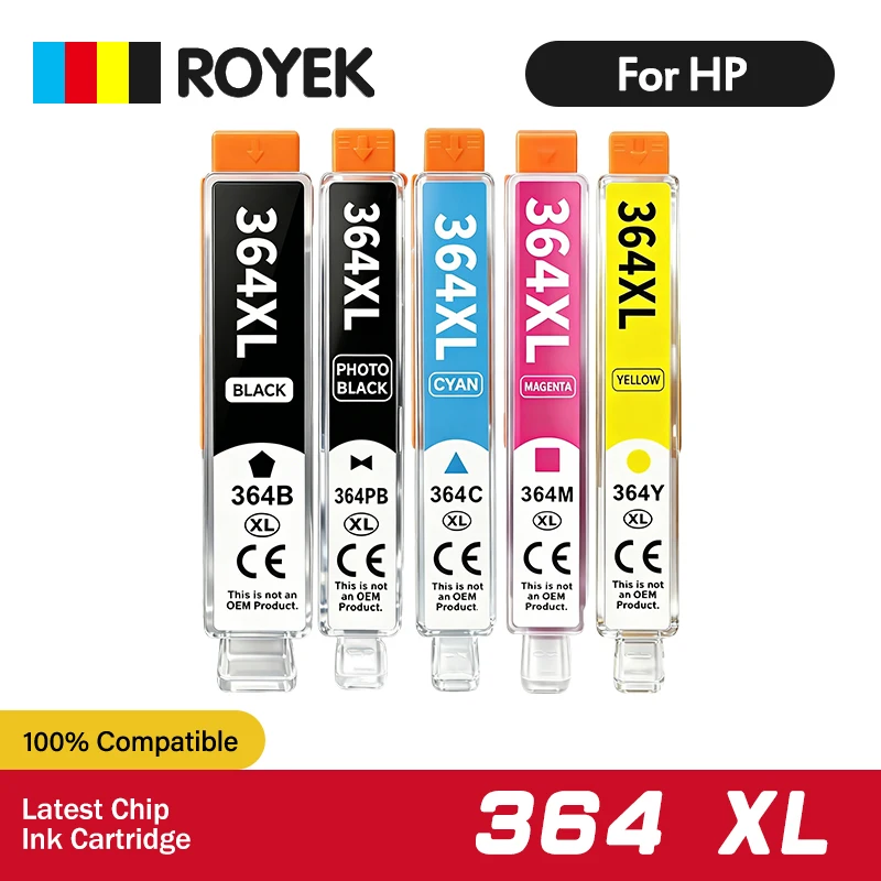 Cartucho de tinta 364XL para impresora HP 364 XL HP364 Compatible Photosmart 5510 5515 6510 B010 B109 B209 Deskjet 3070A