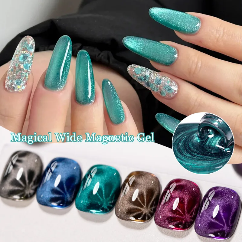 7ml Magic Wide Cat Magnetic Gel Nail Polish Purple Blue Semi Permanent Soak Off UV Gel Varnish Manicure Nail Art Decorations DIY