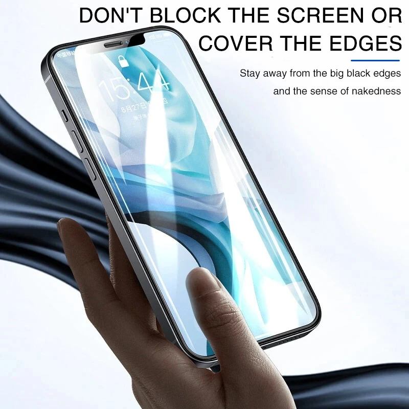 4PCS 9D Full Cover Tempered Glass For iPhone 11 12 13 14 15 Pro Max Plus Screen Protector For iPhone XR XS MAX Protective Glass