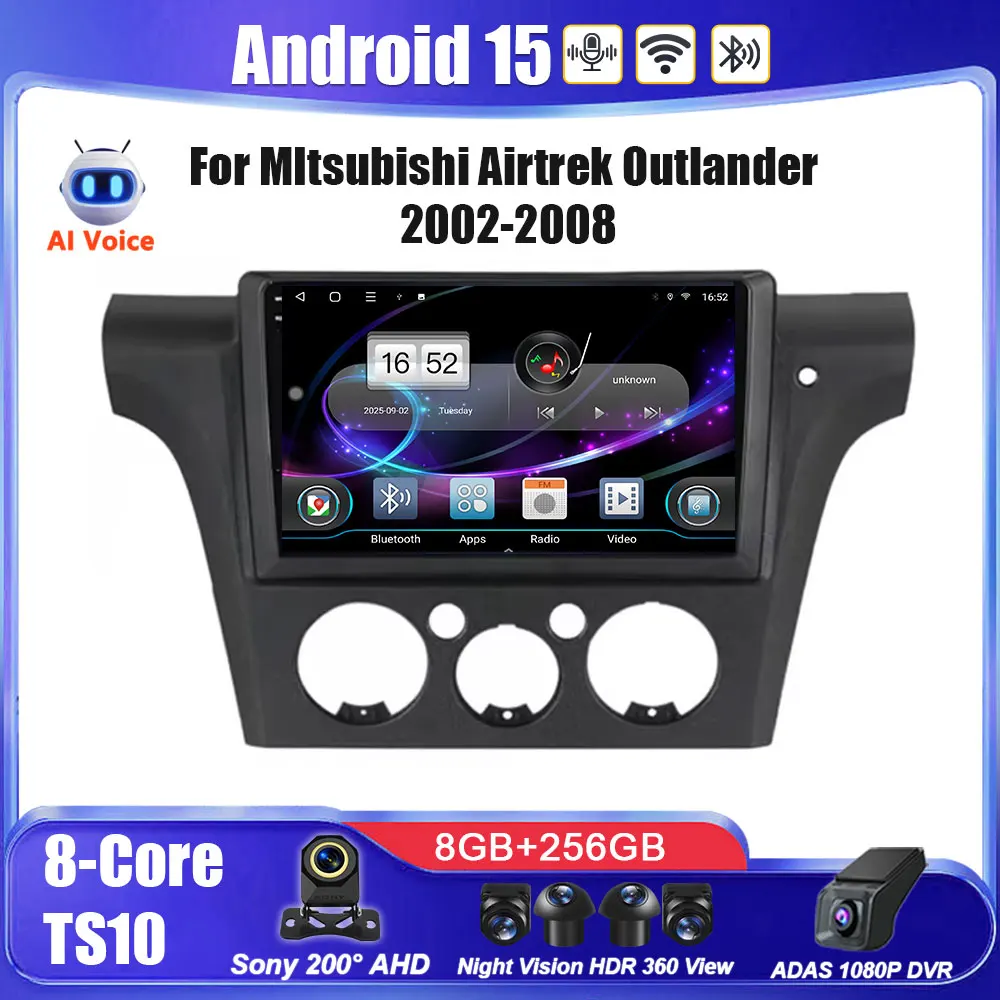 Android 14 Auto Radio Voor MItsubishi Airtrek Outlander 2002-2008 RHD Autoradio Multimedia Video Player Navigatie GPS 2din DVD