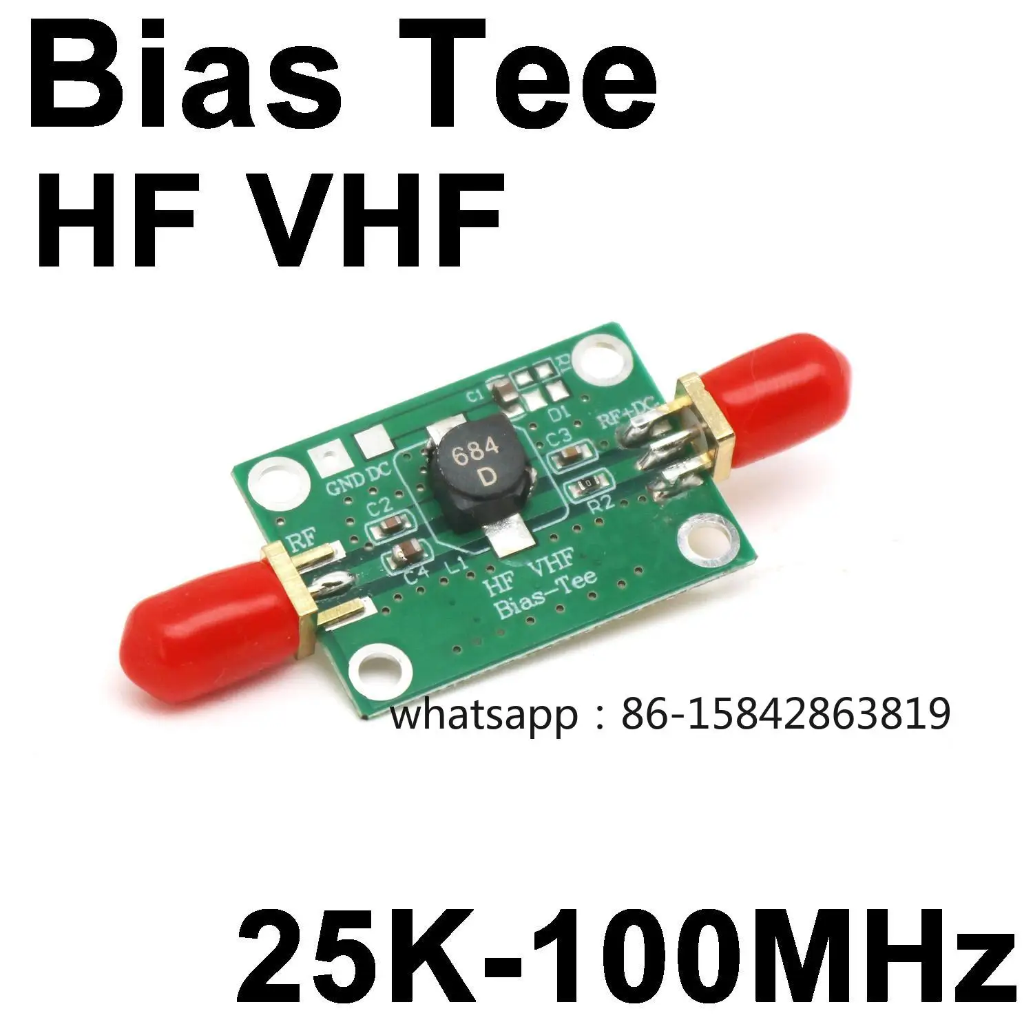 25Khz To 100MHz Bias Tee RF Biaser DC Blocker Coaxial Feed FOR Rf Radio AM FM HF VHF Shortwave LNA Low Noise Amplifier BiasTee