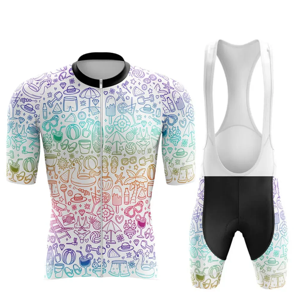 

Мужская велосипедная одежда с мультяшным принтом, комплект для велоспорта MTB: футболка с коротким рукавом и шорты, велоформа, трикотажный комплект для велоспорта