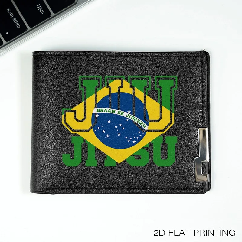 BRAAN SE JITIAZU 프리미엄 PU 가죽 지갑 남성용 컴팩트 디자인 경량 내구성 비즈니스 스타일 플랫 프린트 패션 액세서리