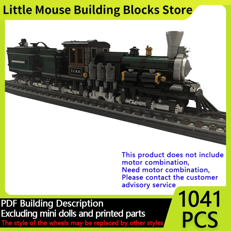 

City Car Model MOC Building Bricks Lone Ranger Class 3 Locomotive Modular Technology Gifts Holiday Assemble Children Toys Suit