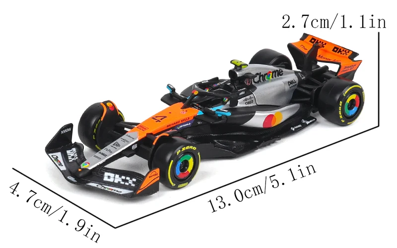 Bburago 1:43 2025 F1 McLaren MCL39 Britischer Großer Preis # 4 Lando Norris # 81 Oscar Piastri Legierungsauto Druckguss-Modell Spielzeug Sammlerstück – Detail 2