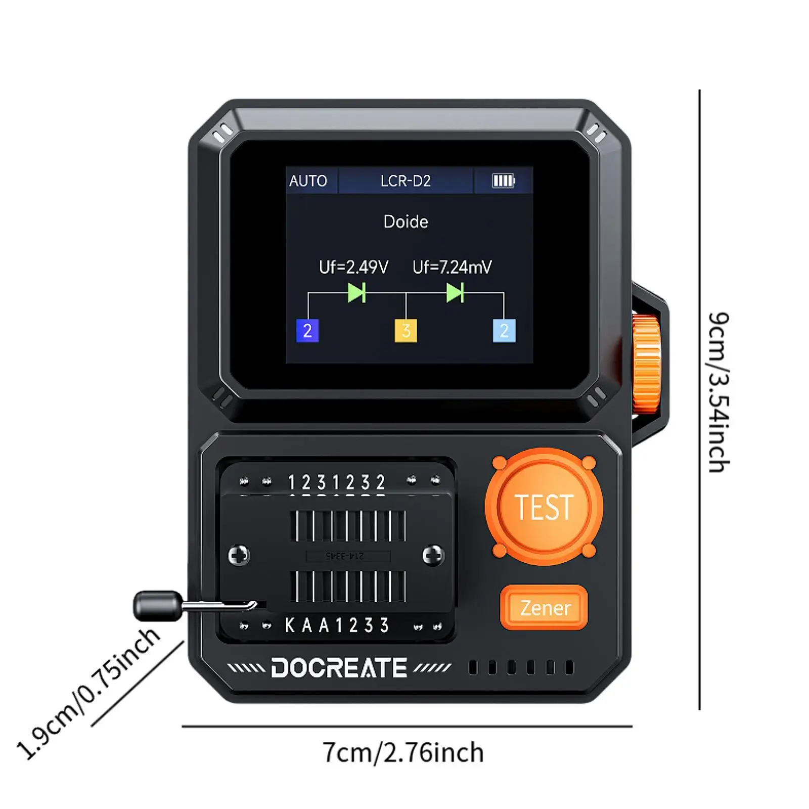 D2 Transistor Meter Compact Versatile LCD Display for Npn Inductor Diode