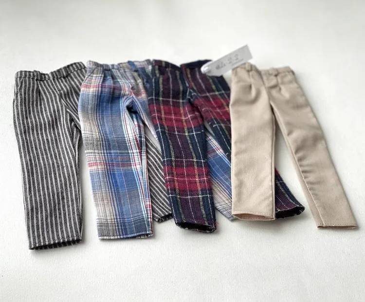 

1/6 Collection Soldier BJD Clothes Accessories Handmade Trend Casual Plaid Trousers Model Toy Fit 12" Acton Figure DIY