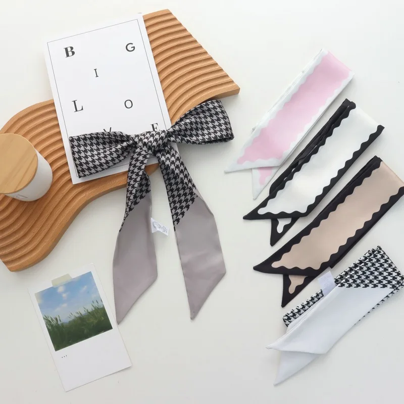 2026 Long Silk Scarf High-Grade Female 2025 New Neck Ribbon Necklace Scarf Tie Hair Ribbon Hair Band Arm Bag Headband