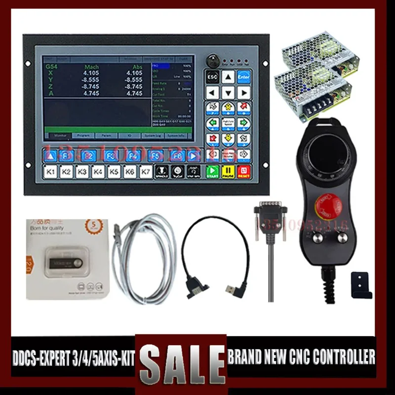 Ddcs-Expert Cnc Controller Kit Offline 3/4/5 Axis 1Mhz G Code Supports Automatic Tool Change/Atc 6 Axis Emergency Stop Mpg 75W