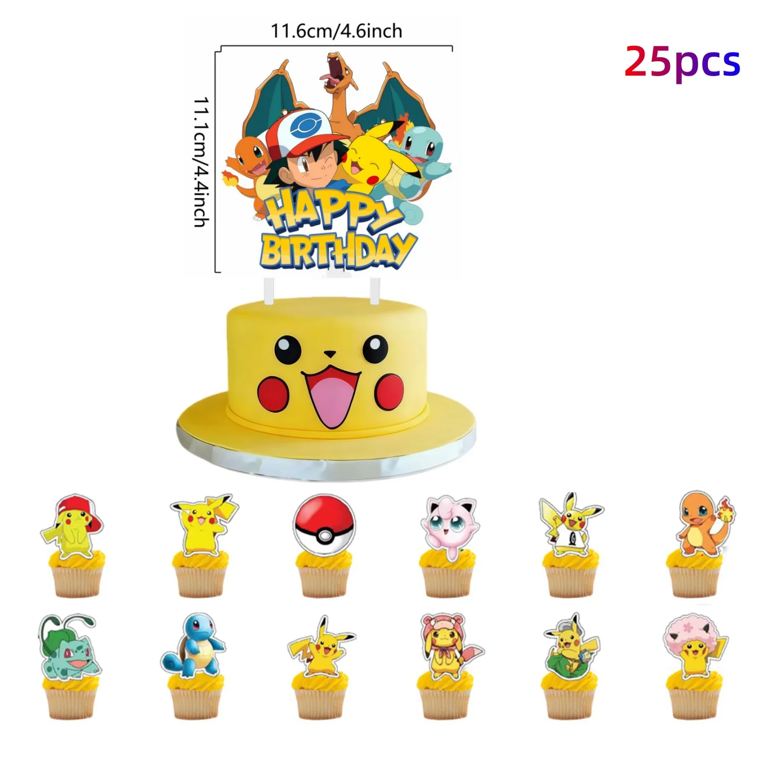 Topper Pokemon Kuchen Geburtstag Pokemon Dekoration Kuchen Topper Pikachu Cupcake Topper Baby Dusche Backen DIY Liefert Party Gefälligkeiten