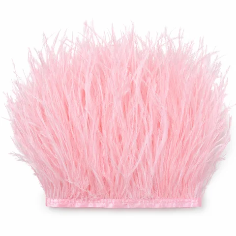 1Meter Natural Ostrich Feathers Trim Fringe for DIY Dress Sewing Crafts Height 8-10cm Real Feather Ribbon Costumes Decoration