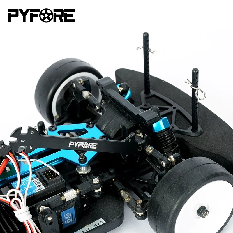 PYFORE Chiave per utensili speciali per tenditori e dadi per 1/5 1/8 1/10 M3 M4 M5.5 M7 M8 Vite dado RC Auto 6 in 1 Chiave