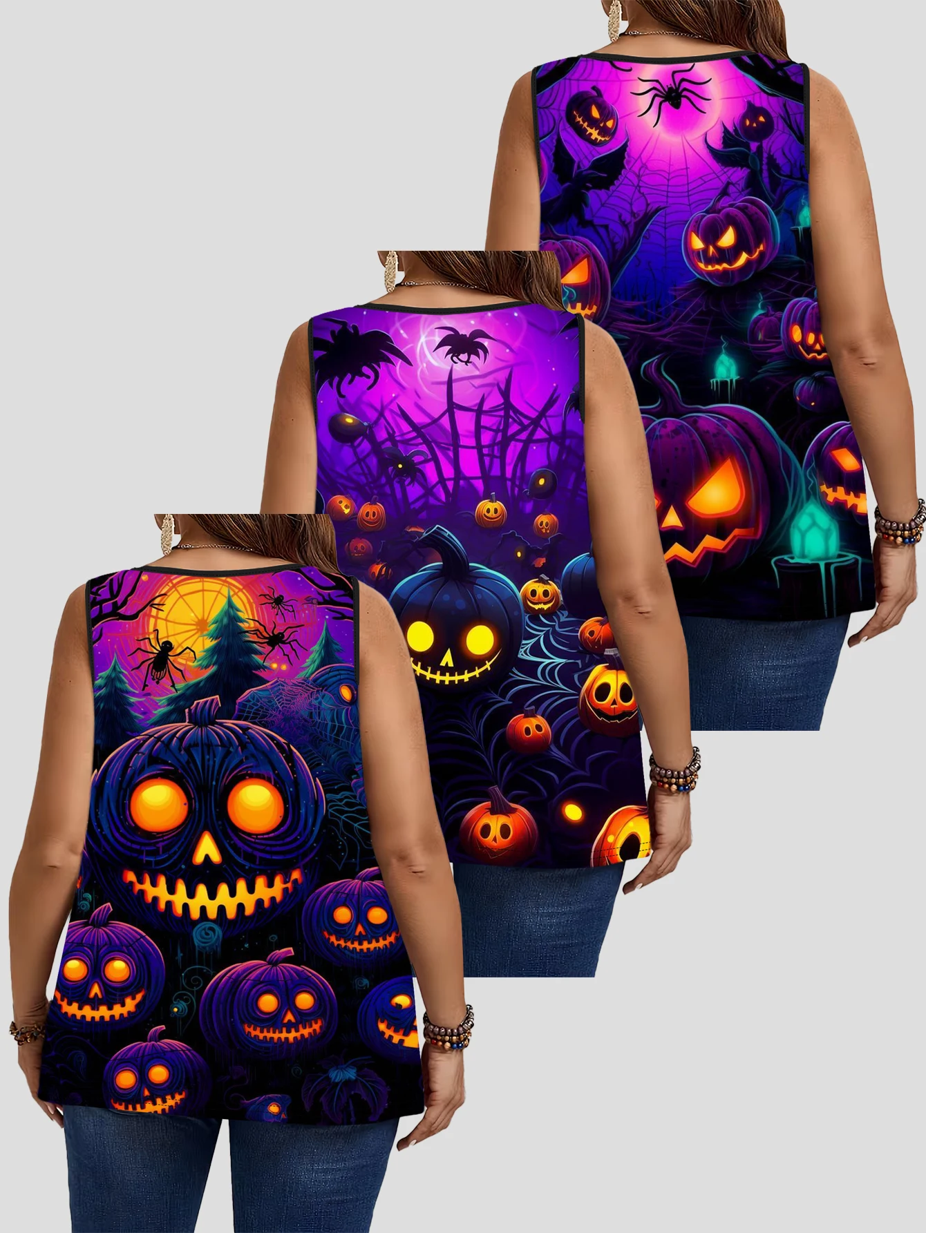 3-teiliges Set aus Plus-Size-D – Pumpkin Lantern Halloween Bewertung und Preis