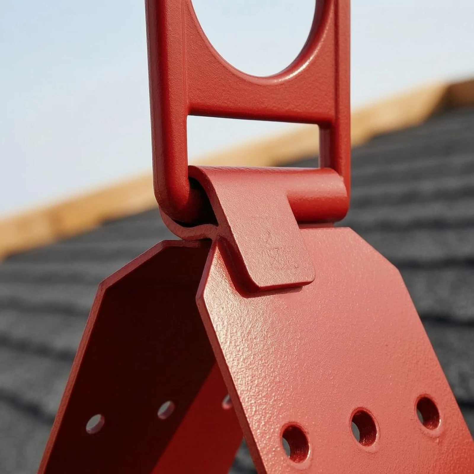Steel Roof Anchor Bracket Angled Ends Roof Anchor Bracket Ladder Hook Rigid Safety Hardware High Strength