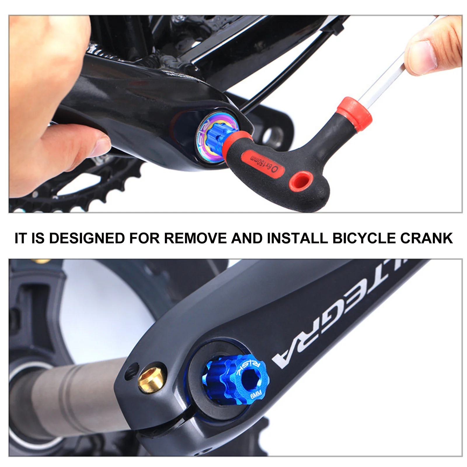 

Aluminum Alloy Bike Crank Cover Remover Hollow Wrench Durable Magnetic Tool for Installation Repair Crank Cover Remover
