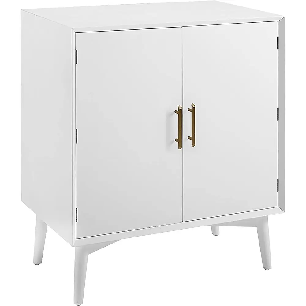 

White Storage Cabinet with Shelves and Wine Rack