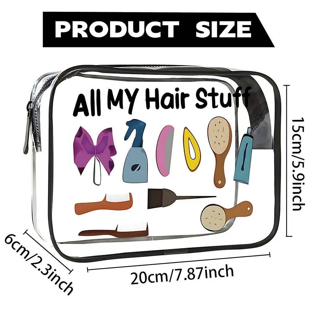 حقيبة مستحضرات التجميل الجديدة المقاومة للماء، حقيبة مكياج PVC شفافة، سعة كبيرة لتخزين الأدوية، منظم السفر #6