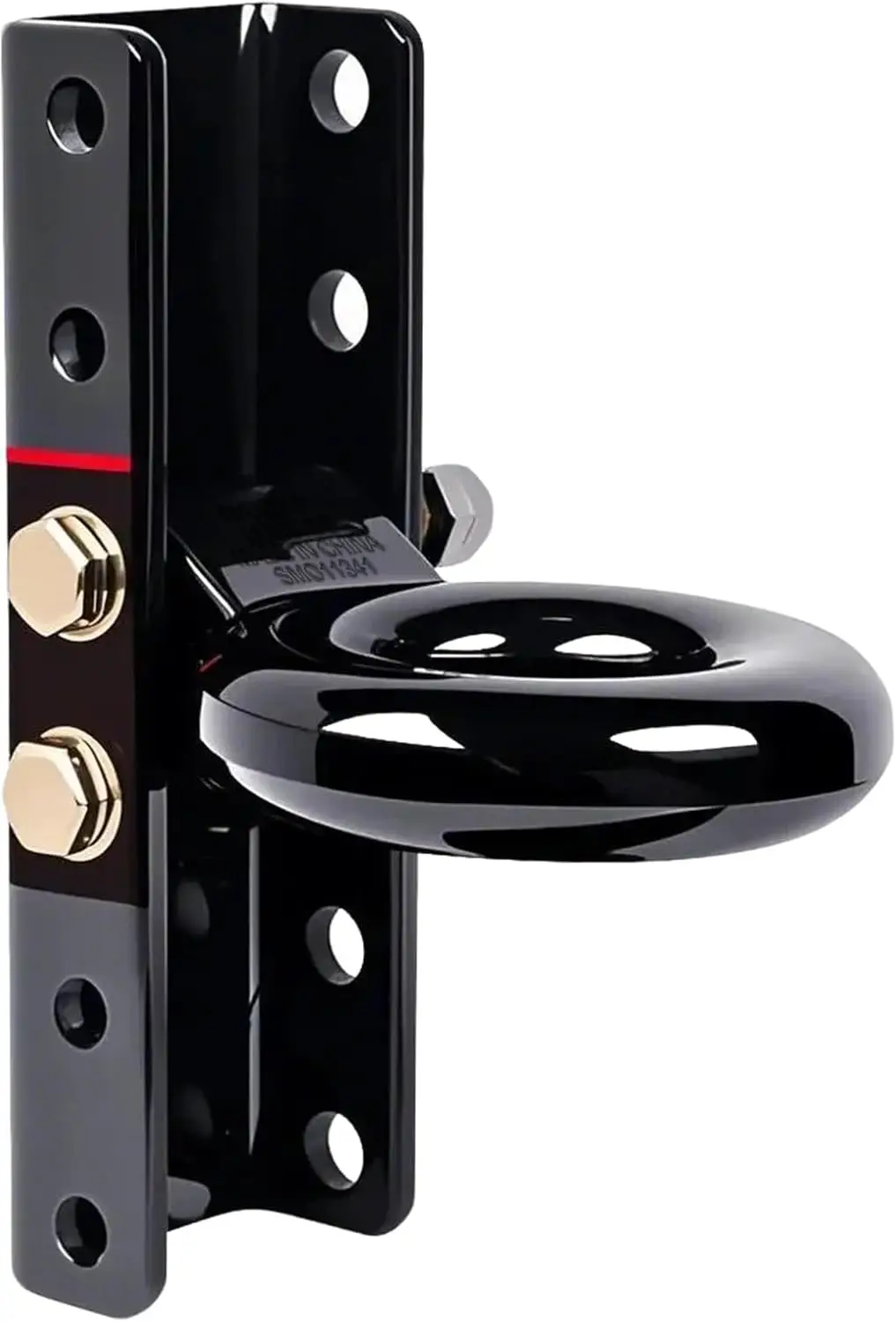 

14000LB Heavy Duty Adjustable Ring Coupler, 5-Position Height, 3' Channel, Black Rust-Resistant