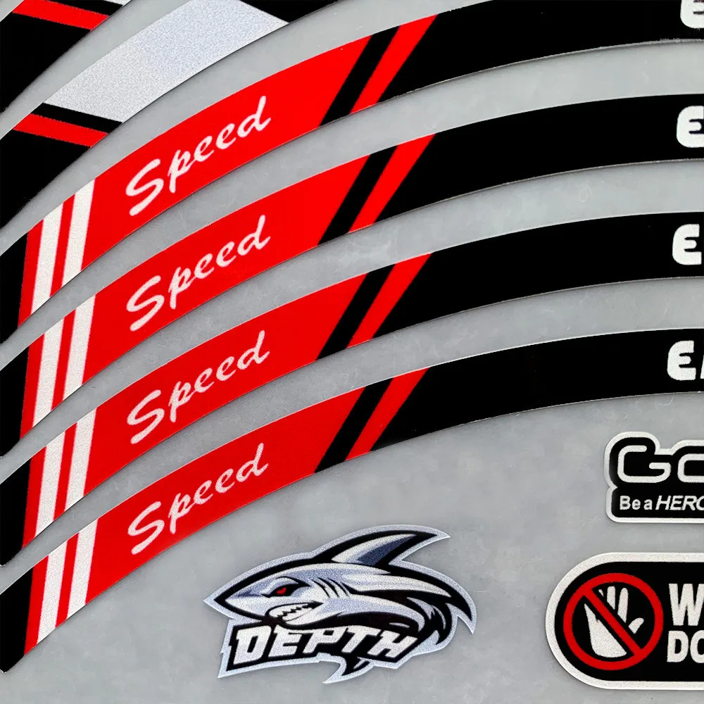 For Forza 250 300 350 Front 15″ Rear 14″ Wheel Hub Rim  Sticker Motorcycle Accessories Reflective Full Set Vinyl Decals