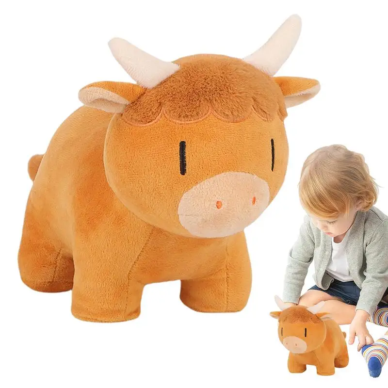 Plush Highland Cow Plush Highland Cow Animal Cuddly Toy Boys Girls Huggable Toy Animal Sofa And Bed Decoration For Nursery