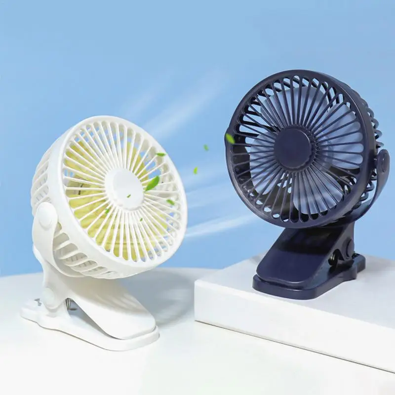 Stroller Fan Clip On Clip-On Desktop Cooler Fan Rechargeable Tabletop Cooling Appliance For Student Dormitory School Library For