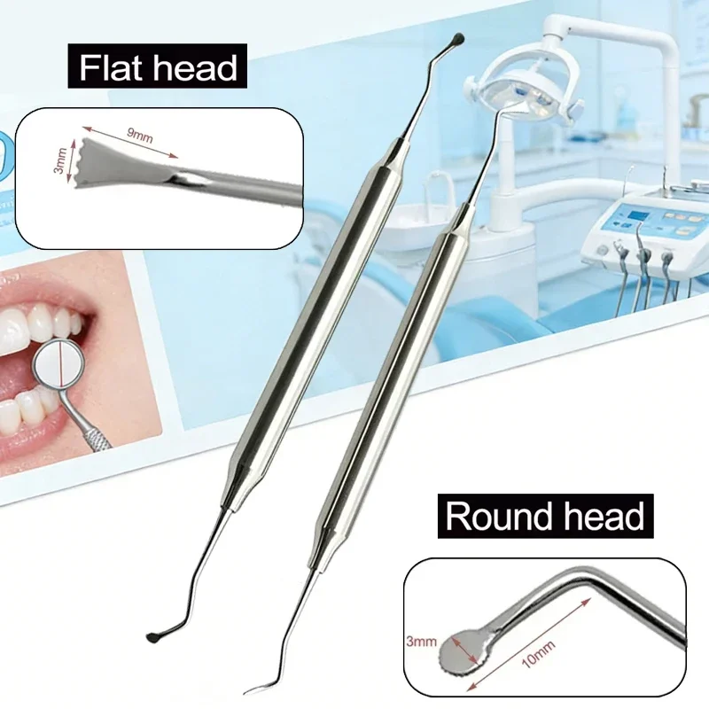 2pcs Dental Gingival Retraction Cord Packer Tool Double Head Atraumatic Cord Splitter Dentist Precision Dental Work