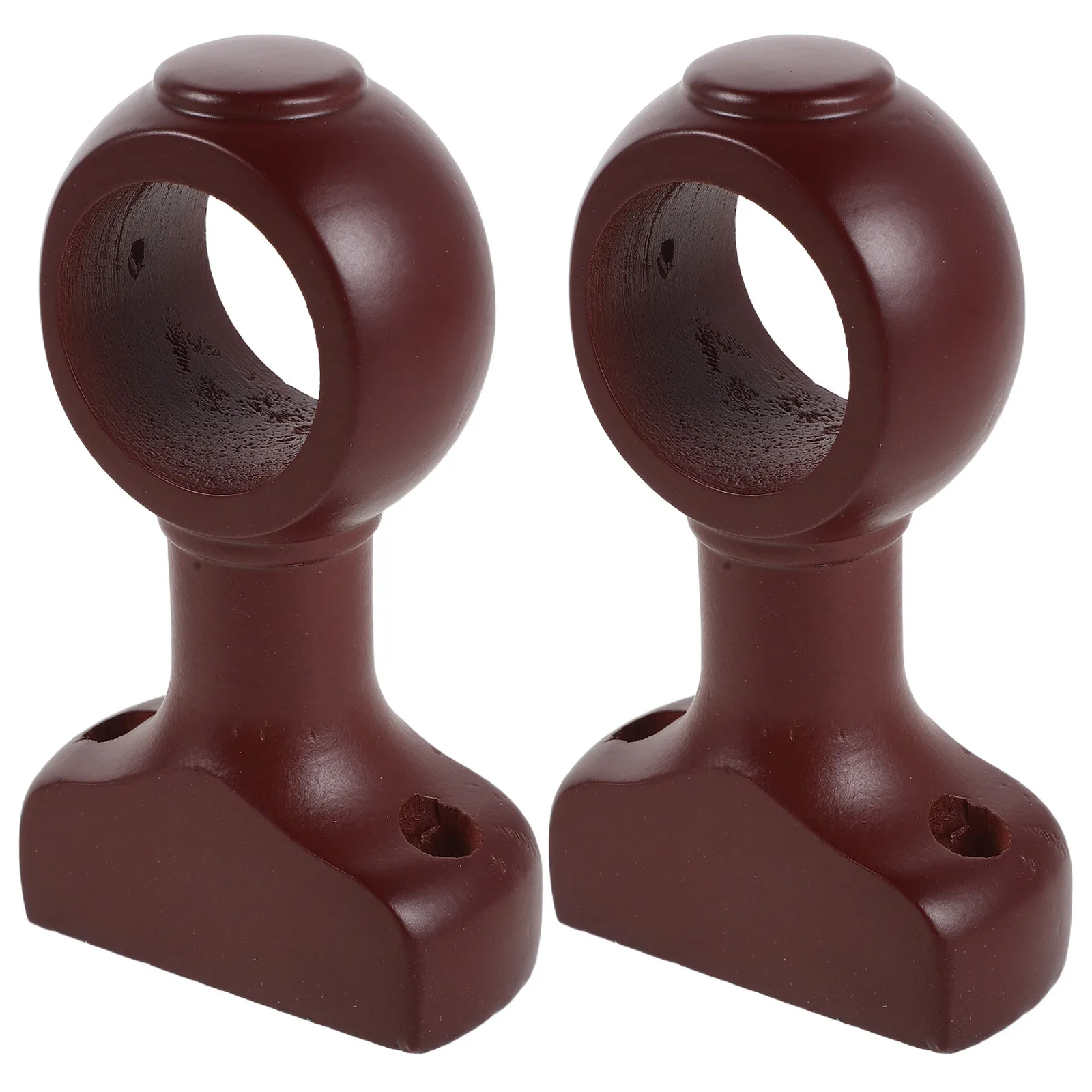 

2pcs Wooden Curtain Rod Brackets Curtain Rod Holders Support Wall Mounted Drapery Pole Fixed Bracket For 36mm Or 1-3/8" Rods