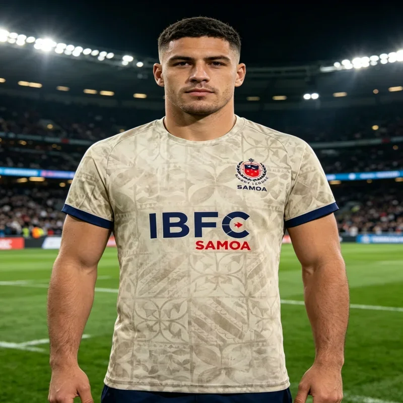 Camisetas de Rugby Samoa para el Hogar 2026, Camisetas Deportivas Cómodas y Transpirables, Ropa Familiar para Niños